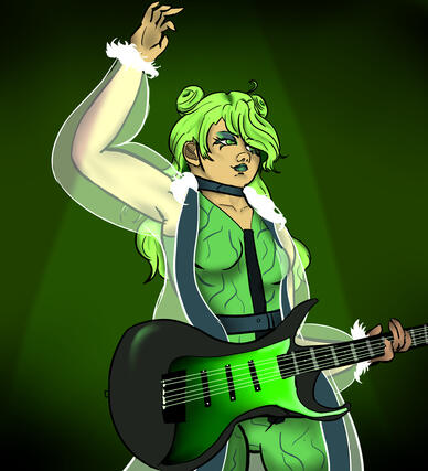 Artfight Attack: Jade. OC by BlueRaspberry_Miles on artfight