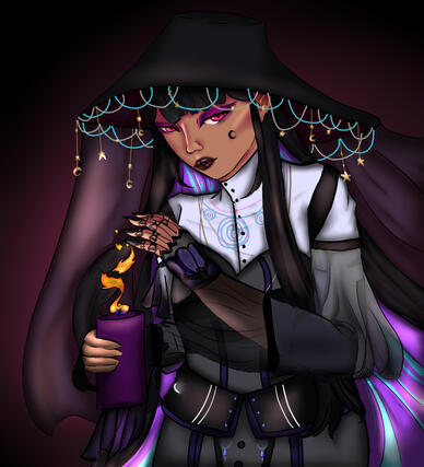 Artfight Attack: Velvette. OC by distortedheart on artfight